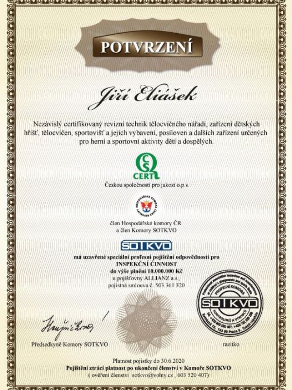 Nezávislý certifikovaný revizní technik